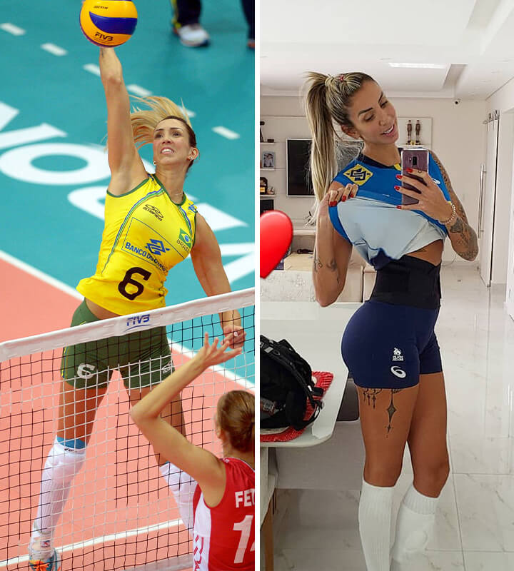 The Beautiful And Extremely Talented Brazilian Middle Blocker Thaisa Menezes 636