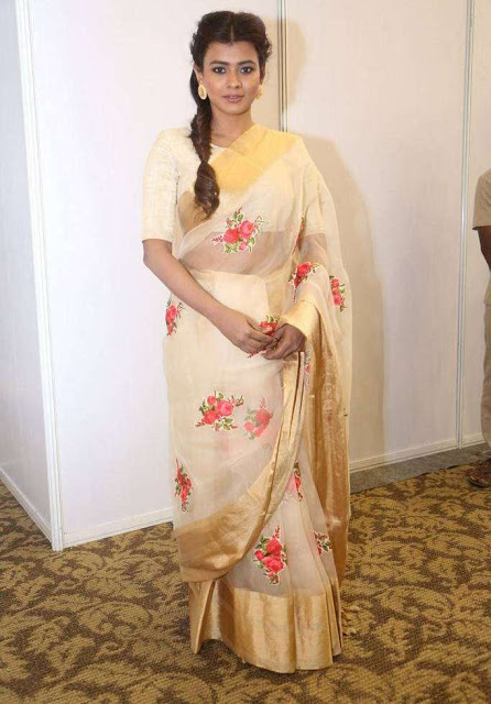 Hebah Patel In Yellow Saree At Film Pre Release Function 102