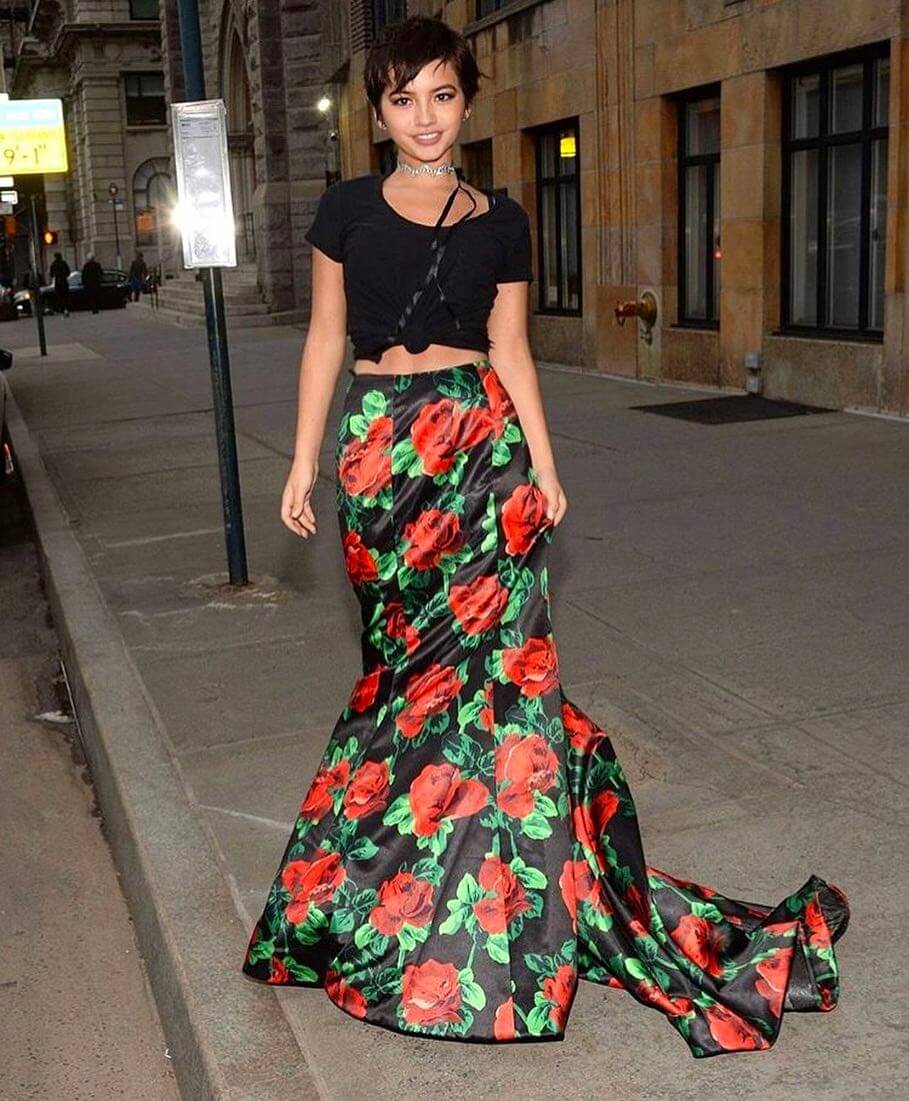 Isabela Moner sexy long dress pic