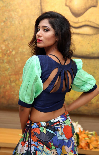 Swetha Mathi Hot Beautiful Actress Backless Pose Photos 7