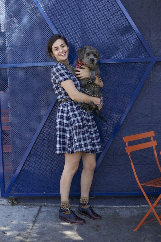 Alanna Masterson with Puppy