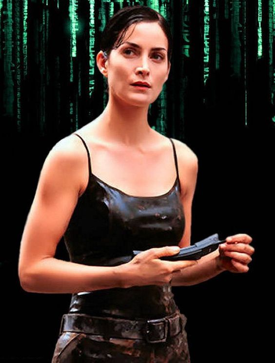Carrie Anne Moss on Suiting