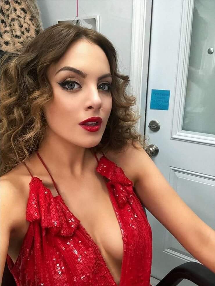 Elizabeth Gillies red awesome dress