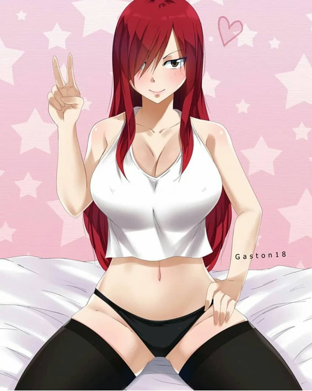 Erza Scarlet hot cleavage.