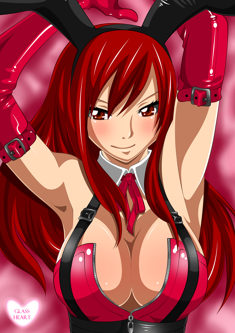 Erza Scarlet sexy clevage