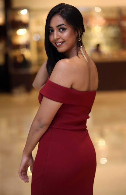 Hitha Chandrashekar Beautiful South Indian Tamil Actress in Tight Red Dress 3