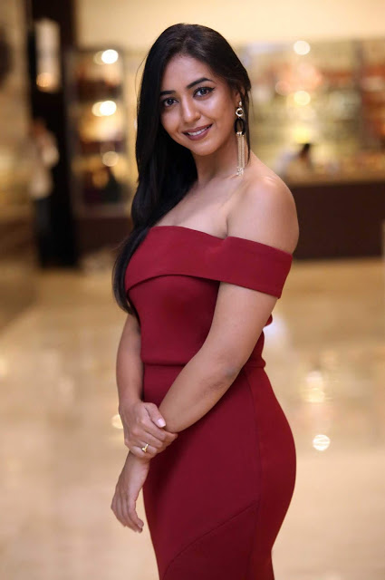 Hitha Chandrashekar Beautiful South Indian Tamil Actress in Tight Red Dress 4