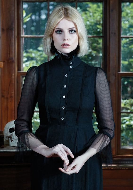 Lucy Boynton Hot in Black Dress