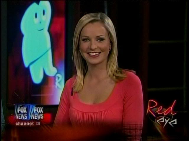 Sandra Smith hot cleavage in red dress