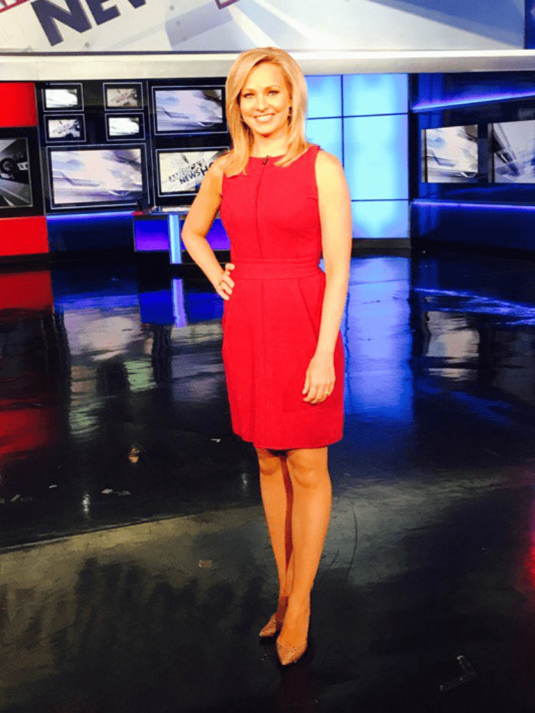 Sandra Smith sexy in red