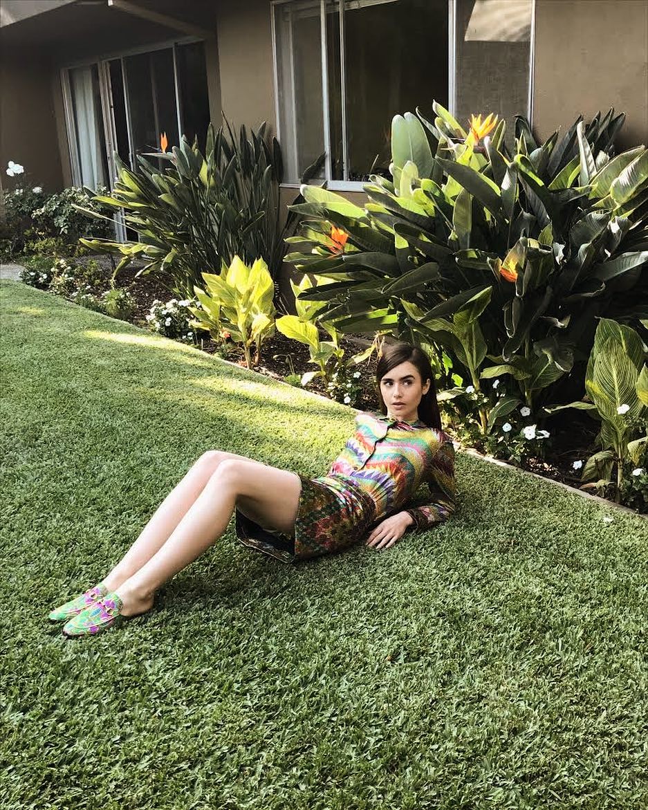 Lily Collins Sexy Legs