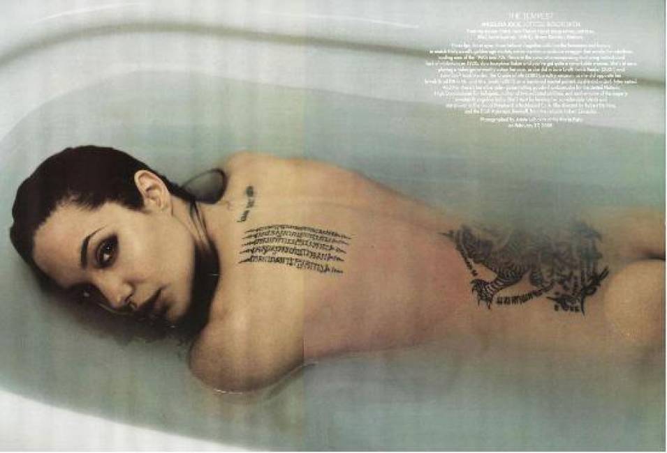 Angelina Jolie naked in water