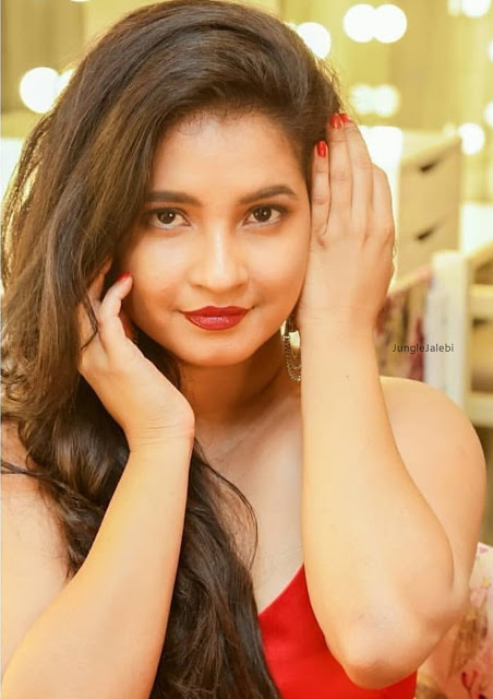 Hot Actress Karunya Latest Hot Pics In Red Dress 6