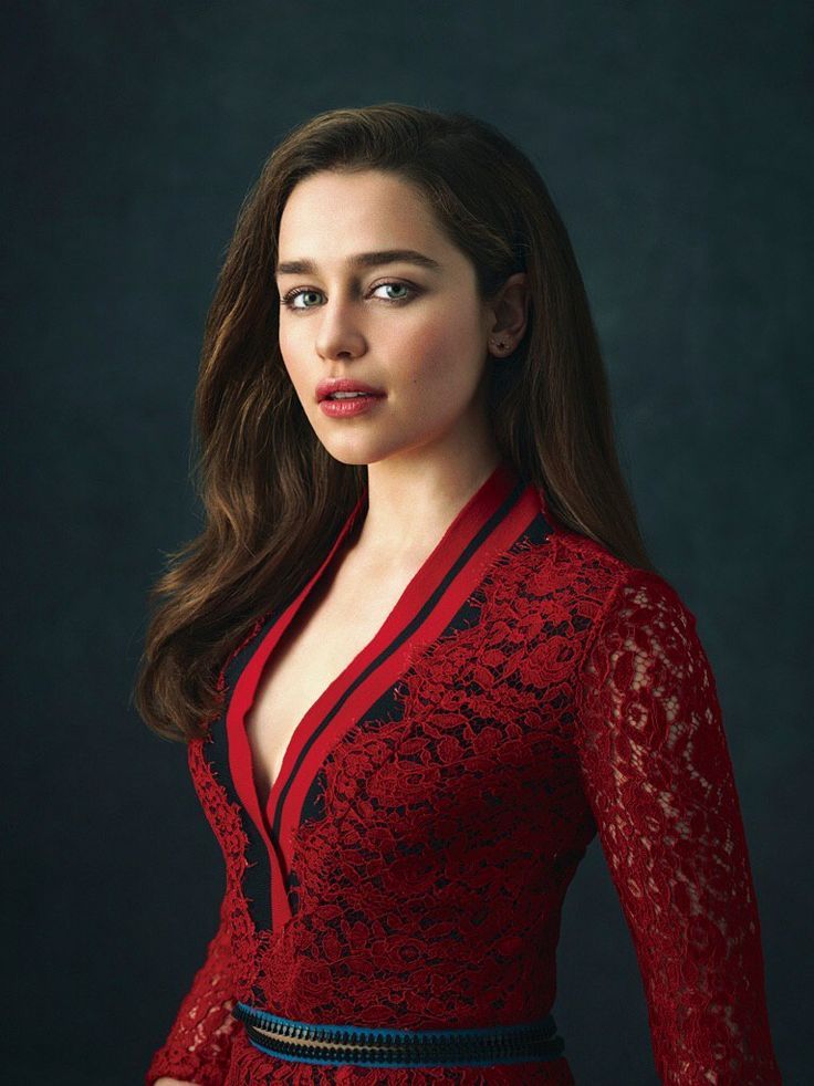 Emilia Clarke Sexy in Red