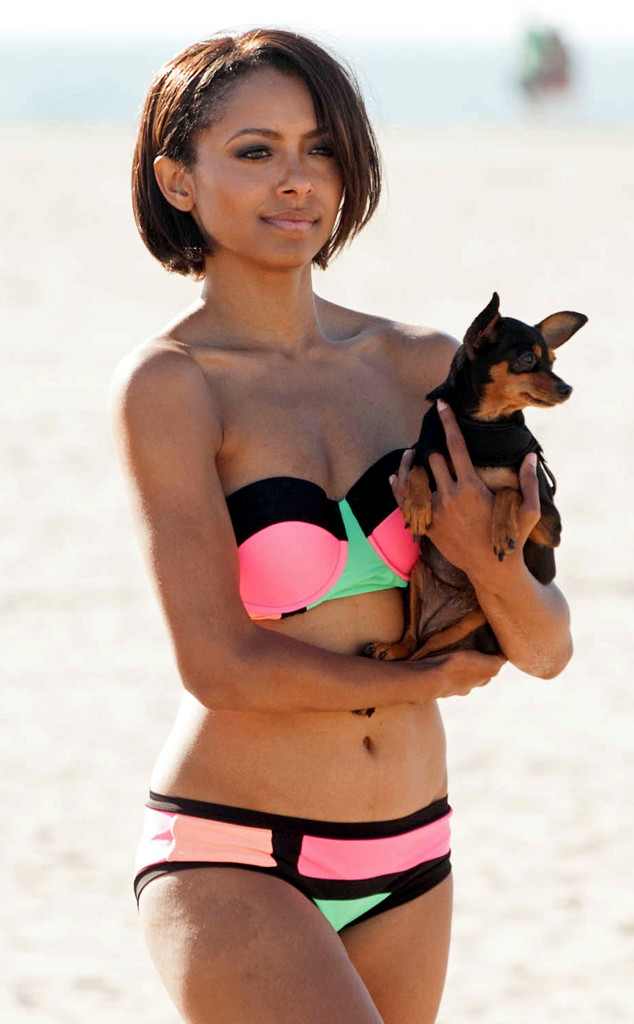 Kat Graham with Puppy