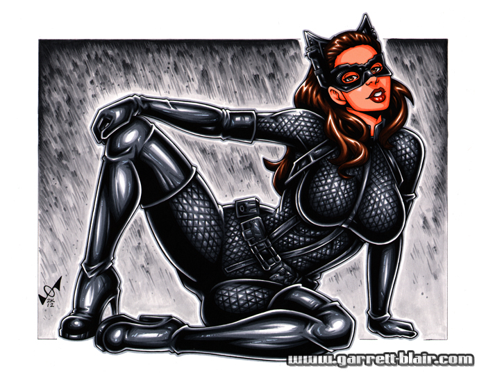 Catwoman spreading legs
