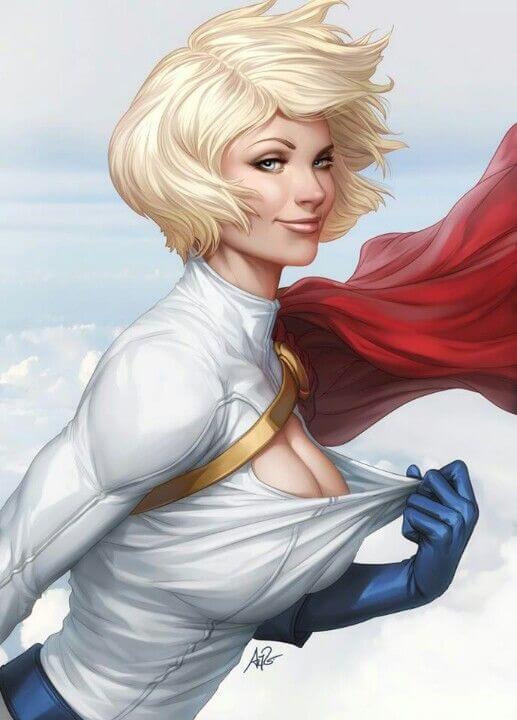 Power Girl cleavages hot pic