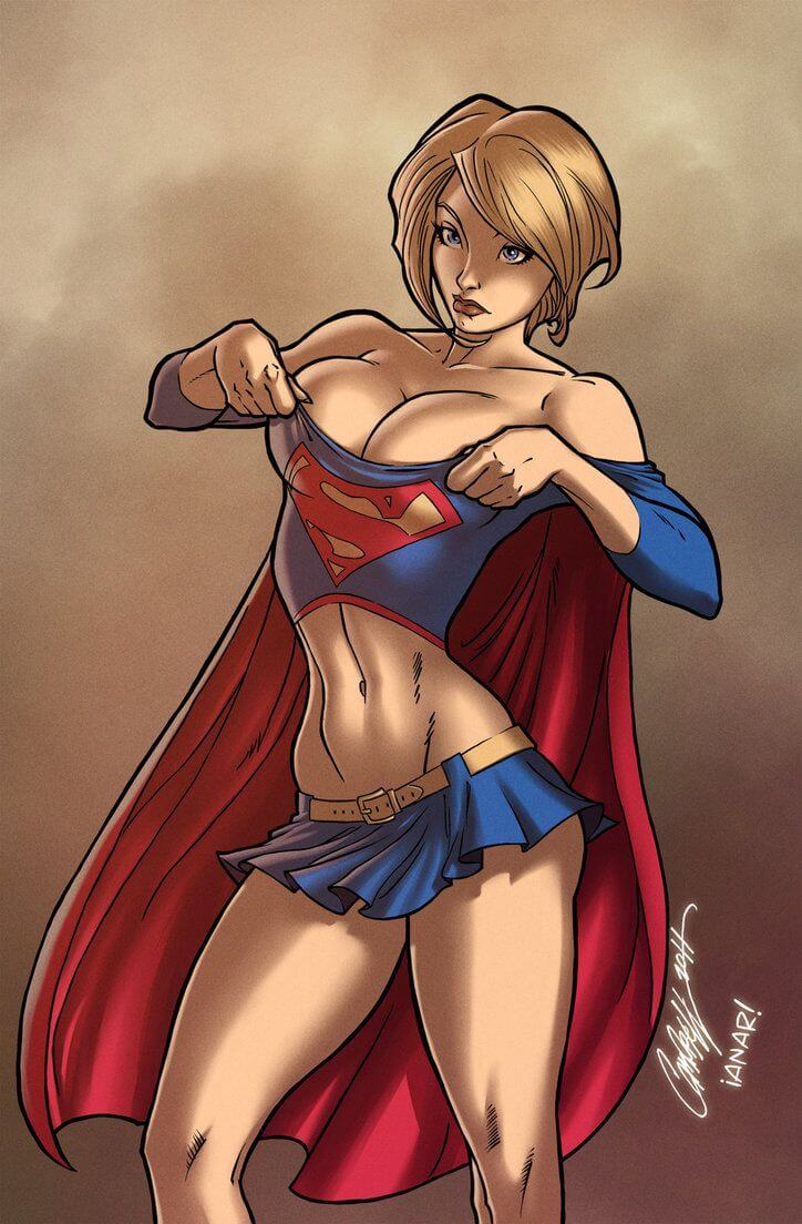 Power Girl cleavages pic
