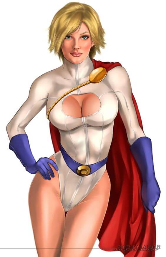 Power Girl cleavages sexy