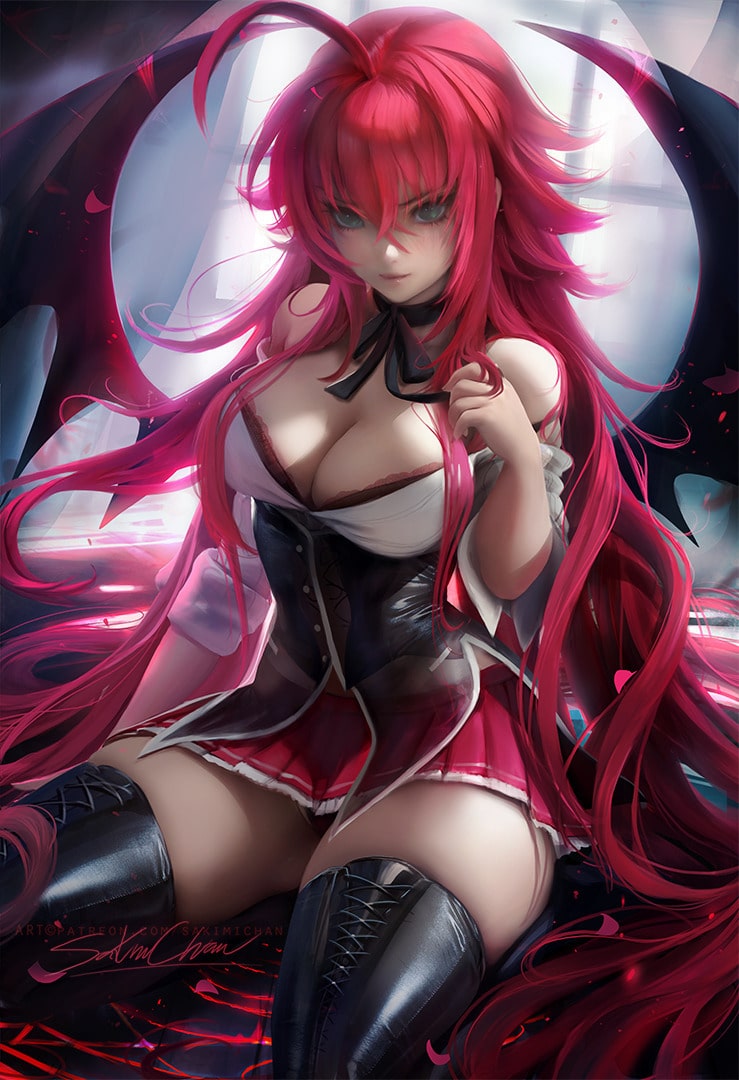 Rias Gremory too hot cleavage