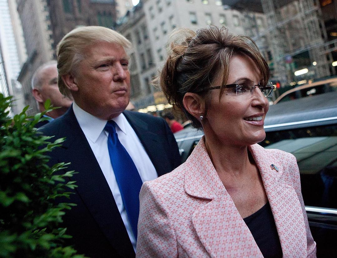 Sarah Palin with President of USA