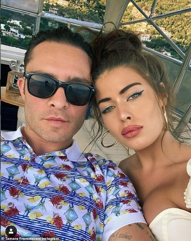 Ed Westwick’s model Girlfriend Tamara Francesconi looks fabulous in a green bikini as the couple sunbathes on the board of a yacht in Capri 30