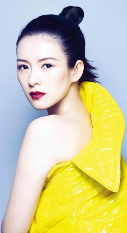 Zhang Ziyi with Beautifull Yellow Dress