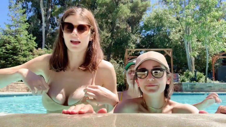 Alexandra Daddario Enjoys Pool-Day In Bikini (6 Pics) 5