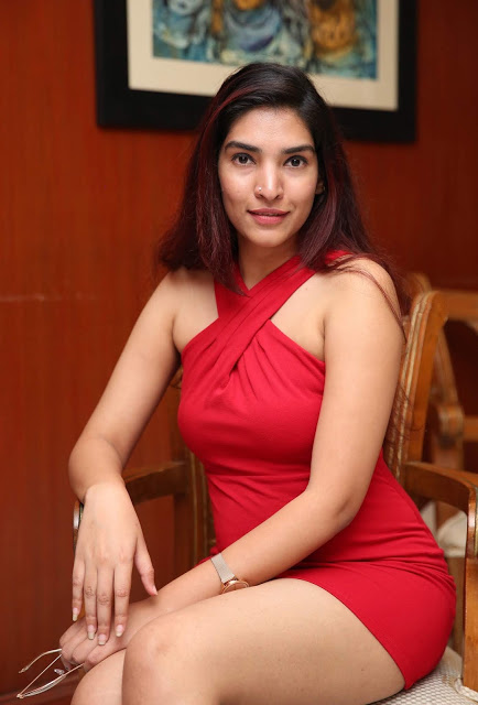 Supraja Narayan Hot Actress Latest Pics In Red Short 3