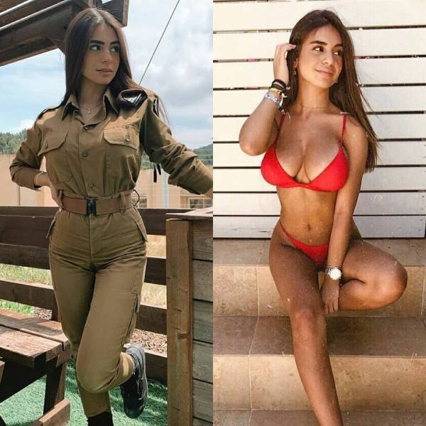 35 Sexy Girls With VS. Without Uniform 34
