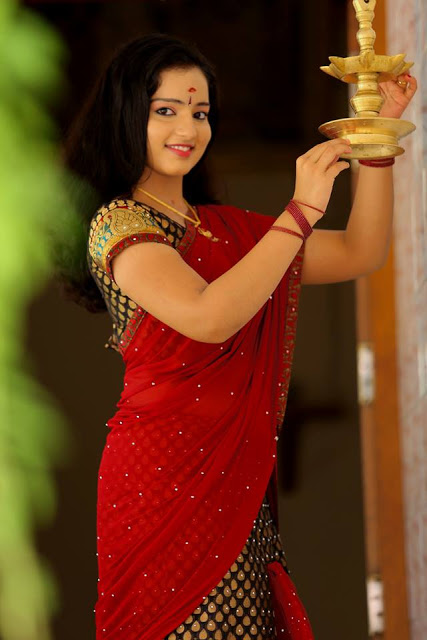 Malayalam Beauty Malavika Menon Latest Pics In Saree 8