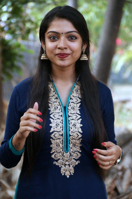 Tamil Actress Varsha Bollamma Latest Photos Shoot In Blue Dress 8