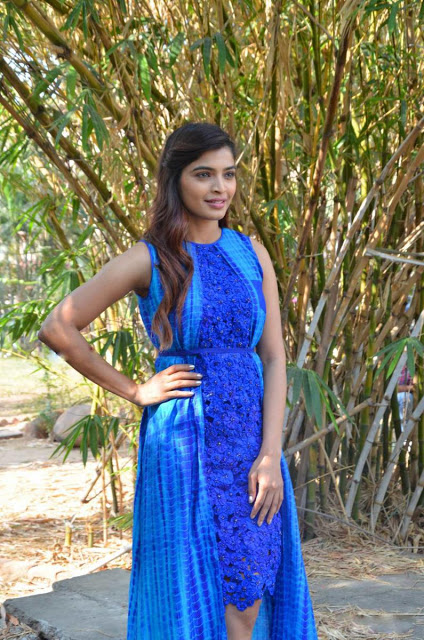 Actress Sanchita Shetty Latest Stills In Blue Dress 10