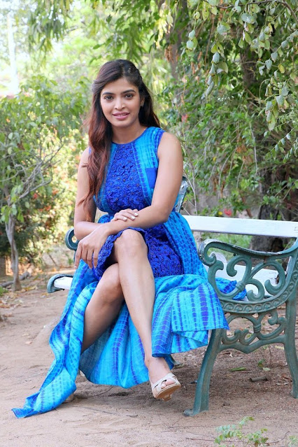 Actress Sanchita Shetty Latest Stills In Blue Dress 71