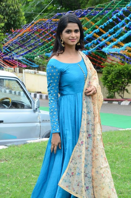 Suma Poojari Beautiful Backless Hot Latest Photoshoot in Light Blue Dress 43