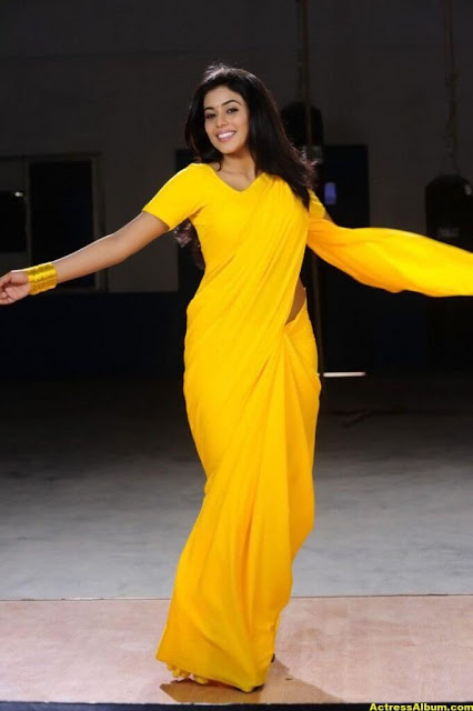Actress Poorna Latest Stunning Pics In Yellow Saree 5