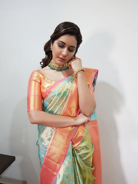 Actress Raashi Khanna Beautiful Pics In Saree 54