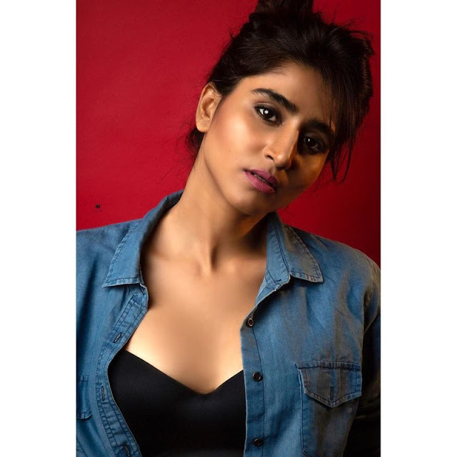 Varshini Poses With Her Shirt Button Unbuttoned 38