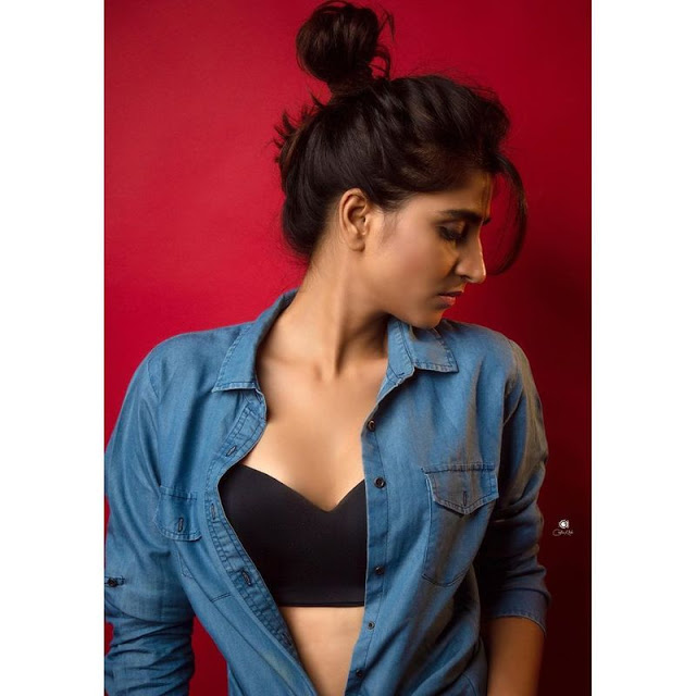 Varshini Poses With Her Shirt Button Unbuttoned 51