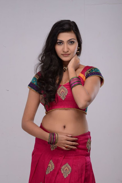 Actress Neelam Upadhyay Latest Beautiful Navel Pics In Red Dress 9