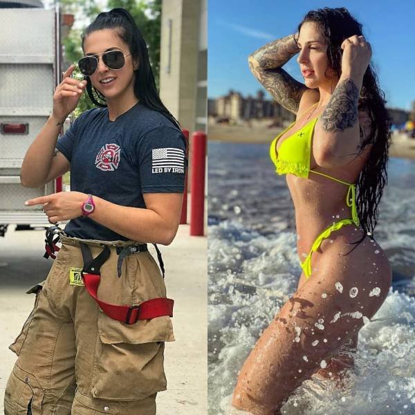 68 Sexy Girls In Uniforms VS. Without Them 20