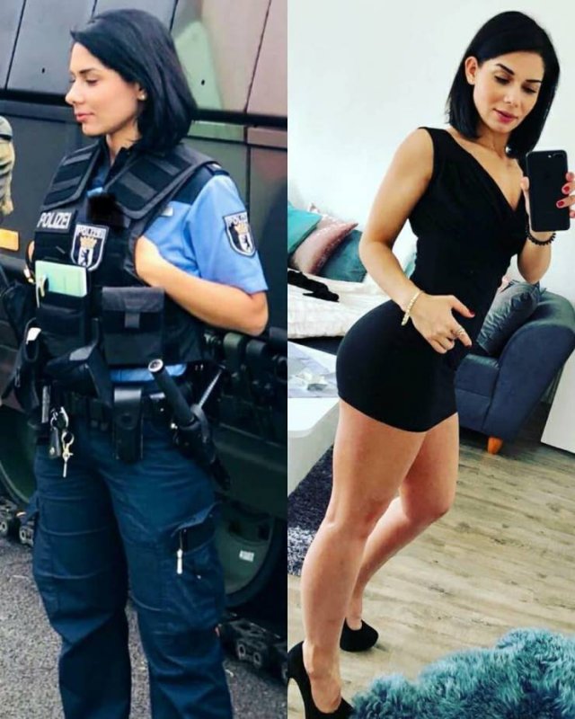 68 Sexy Girls In Uniforms VS. Without Them 31