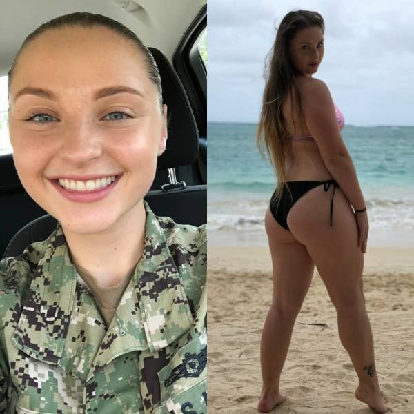 68 Sexy Girls In Uniforms VS. Without Them 35