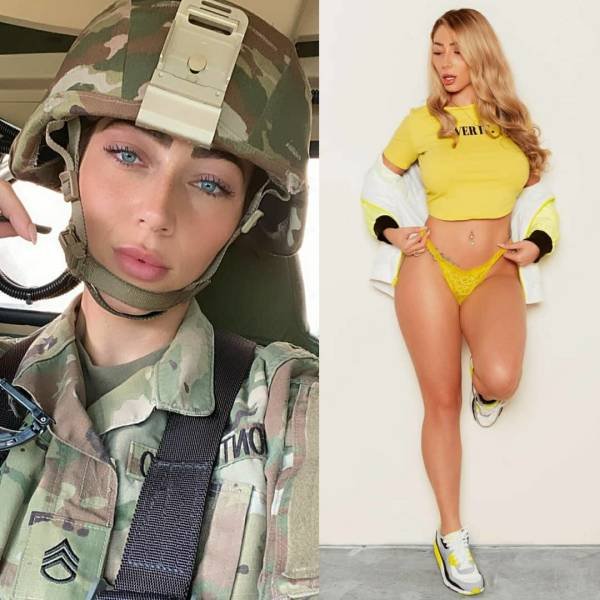 68 Sexy Girls In Uniforms VS. Without Them 41