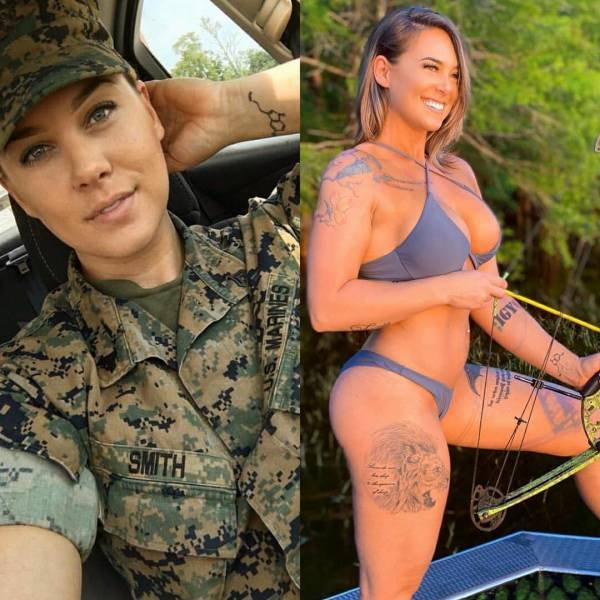 68 Sexy Girls In Uniforms VS. Without Them 58