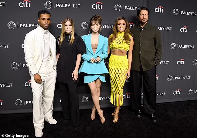 Flaunting Her Feminine Looks, Lily Collins Set Fire To Paleyfest 2022 For Emily In Paris 10